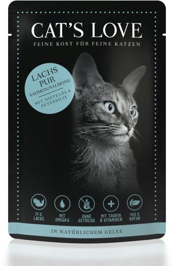 CAT´S LOVE Lachs Pur 85g Pouch-Beutel