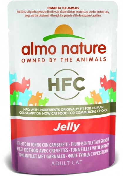 Almo Nature Katze Classic Jelly Thunfisch mit Garnelen - 55 g Frischebeutel