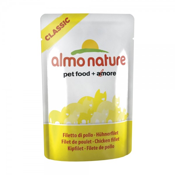 Almo Nature Katze Classic Hühnerfilet - 55g Frischebeutel