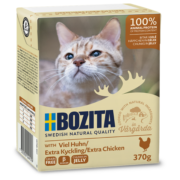 Bozita Feline Recart Häppchen in Gelee mit viel Huhn 370g Tetra Pak