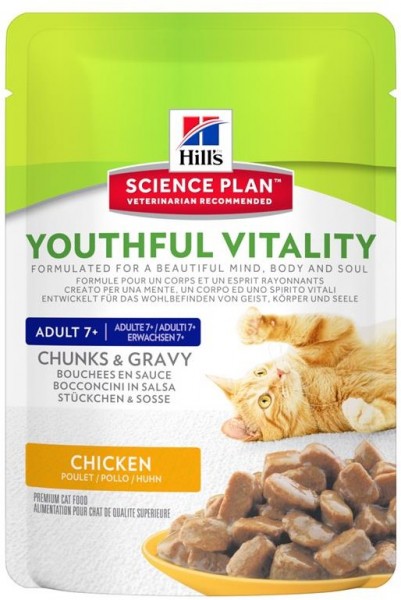 Hills Science Plan Katze Senior Vital Huhn - 85g Frischebeutel