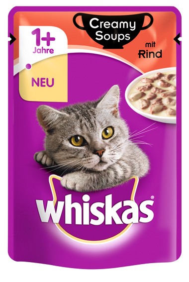 Whiskas Portionsbeutel Creamy Soups mit Rind 85g