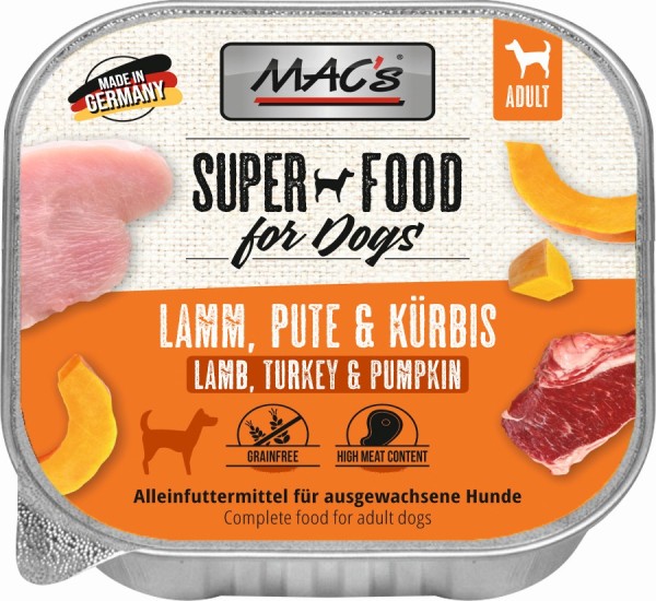 MACs DOG Lamm, Pute & Kürbis 150g