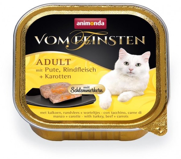 Animonda vom Feinsten mit Schlemmerkern mit Pute, Rindfleisch & Karotten - 100g Schale