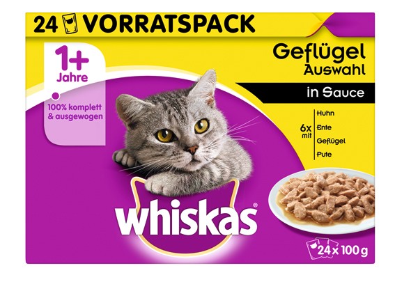 Whiskas Portionsbeutel Multipack 1+ Geflügelauswa