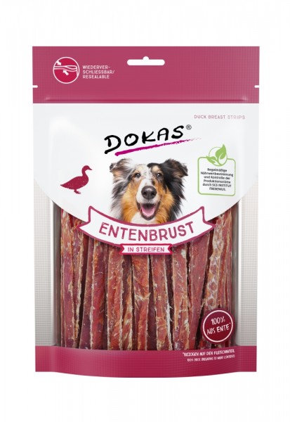 Dokas Hunde Snack Entenbrust in Streifen 250 g