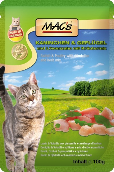 MACs Cat Kaninchen & Geflügel - 100g Frischebeutel
