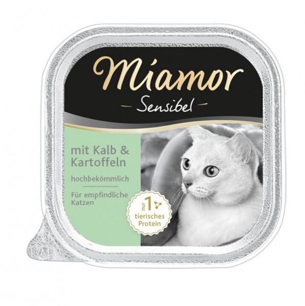 Miamor Schale Sensibel Kalb & Kartoffel 100g