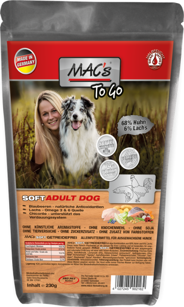 MACs DOG Soft "to go" Huhn, Ente, Truthahn 230g