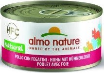 Almo Nature Katze Natural - Huhn mit Leber - 70 g Dose