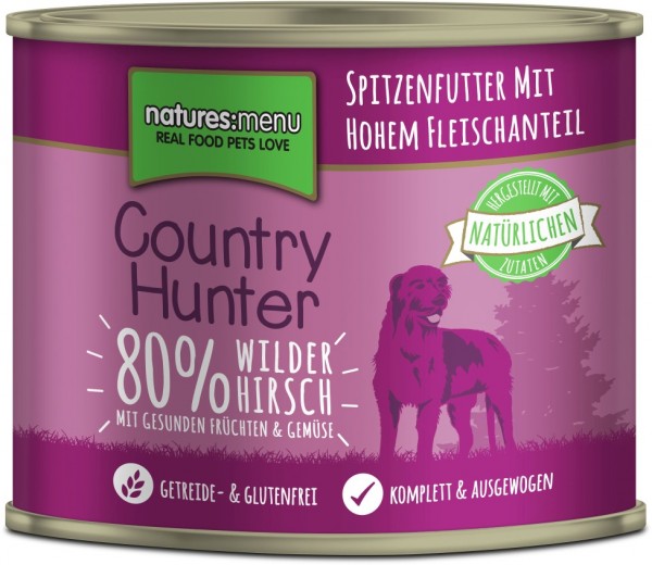 Country Hunter Dog 80% Wilder Hirsch 600g Dose 