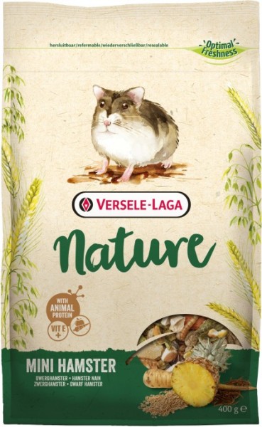 Versele-Laga Nature für Zwerghamster mit Mehlwürmern und Vit. E, 400g Beutel