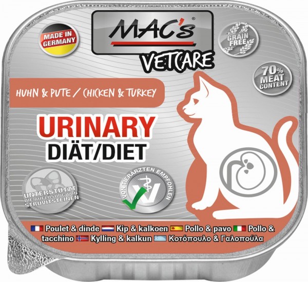 MACs Cat Vetcare Urinary Huhn & Pute - 100g Schale