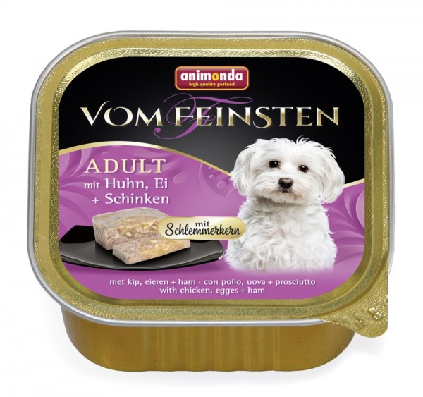 Animonda Vom Feinsten Dog - Schale Schlemmerkern mit Huhn, Ei & Schinken 150g