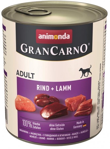 Animonda GranCarno Dog - Dose Adult Rind & Lamm 800g