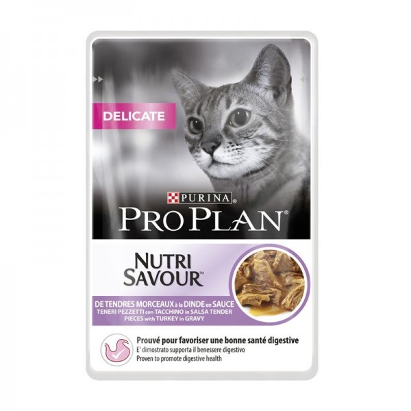 ProPlan Cat NUTRISAVOUR DELICATE Stücke Truthahn Soße 85g