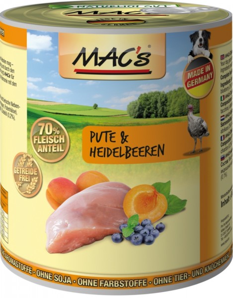 MACs Dog Pute & Heidelbeere - 800g Dose