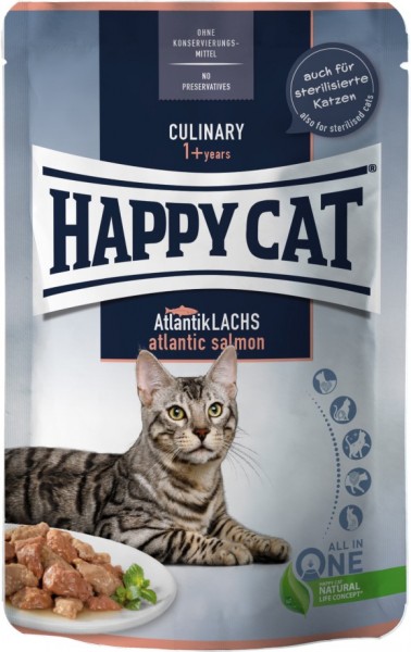 Happy Cat Pouch Culinary Atlantik Lachs 85g