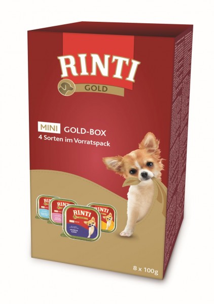 Rinti Gold Mini Mix-Pack Goldbox 8x 100g Schalen