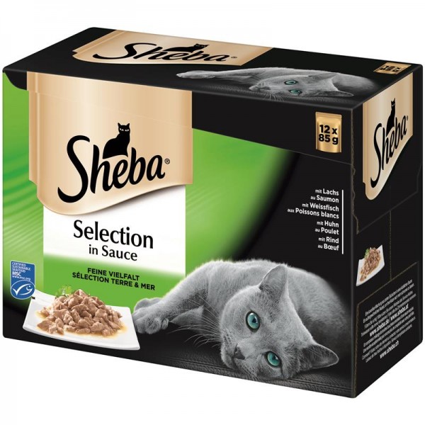 Sheba Portionsbeutel Feine Vielfalt in Sauce 12x85g im Multipack