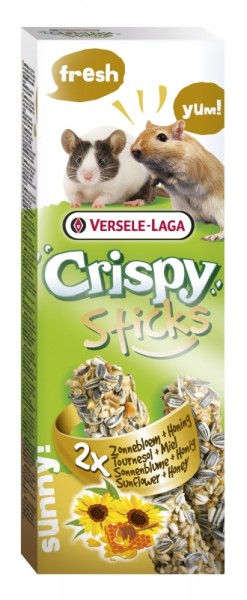 Versele-Laga Crispy Sticks Rennmäuse-Mäuse Sonnenblume & Honig 2 Stück - 110g Frischepack