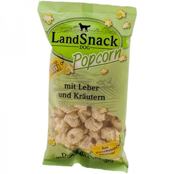 LandSnack Popcorn für Hunde mit Leber & Kräuter - Das Original - 30g Beutel
