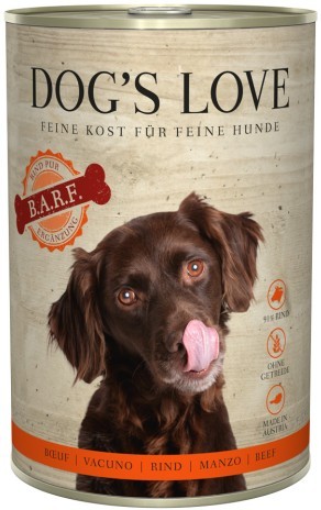 DOG´S LOVE BARF Pur Rind 400g Dose