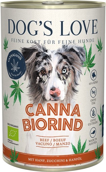 DOG´S LOVE Canna BIO Rind 400g Dose