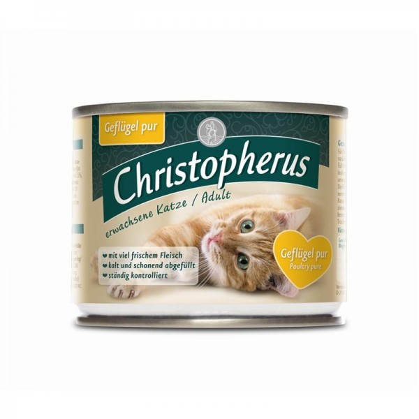 Christopherus Cat Dose Katzen Geflügel pur 200g