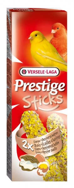 Versele-Laga Prestige Sticks Kanarien Eier & Austernschalen - 2 Stück - 60g Frischepack