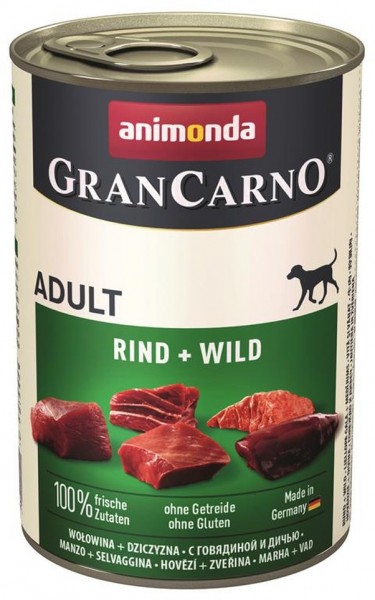 Animonda GranCarno Dog - Dose Adult Rind & Wild 400g