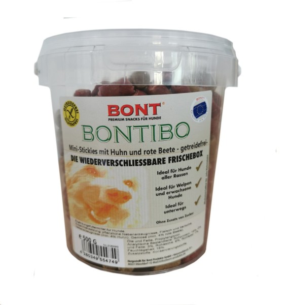 Bontibo Mini-Stickies mit Huhn und rote Beete - getreidefrei