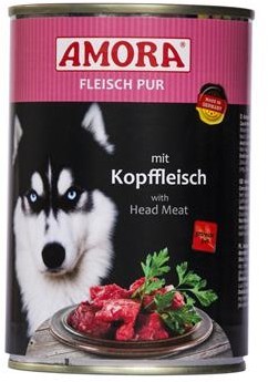 AMORA Fleisch Pur mit Kopffleisch - 400g Dose