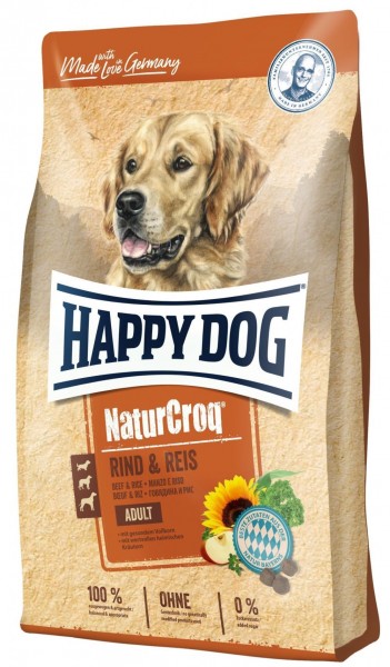 Happy Dog NaturCroq Rind & Reis 4 kg