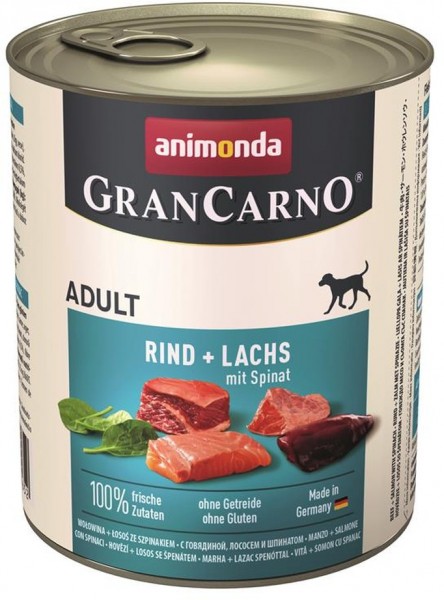 Animonda GranCarno Adult Rind & Lachs mit Spinat - 800g Dose