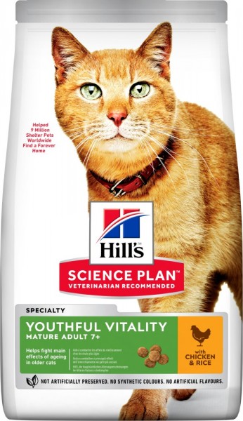 Hills Science Plan Katze Adult 7+ Youthful Vitality Huhn - 7kg Beutel