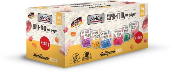 MACs Dog Multipack - getreidefrei - 6 x 150g Schalen