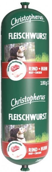 Allco Christopherus Fleischwurst - Rind+Huhn - 180g Wurst