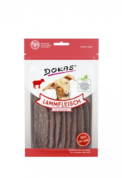 Dokas Hunde Snack Lammfleisch getrocknet 70 g