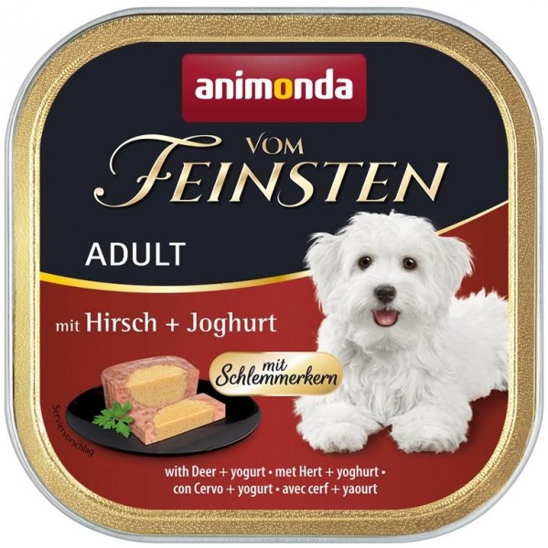 Animonda Dog vom Feinsten Schlemmerkern mit Hirsch & Joghurt 150g Schale