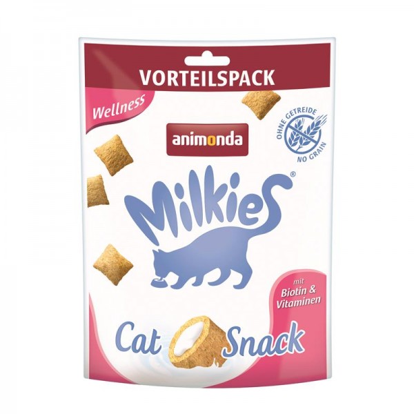 Animonda Cat-Snack Milkies Knusperkissen Wellness - 120g Frischebeutel