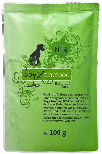 Dogz finefood Beutel No. 4 Huhn & Fasan 100g