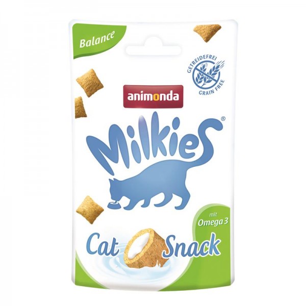 Animonda Cat-Snack Milkies Knusperkissen Balance - 30g Frischebeutel