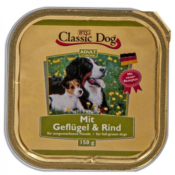 *** Classic Dog Schale Geflügel & Rind 150g [*** AUSLAUFARTIKEL]