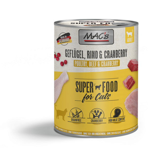 MACs CAT - Geflügel, Rind & Cranberry 800g