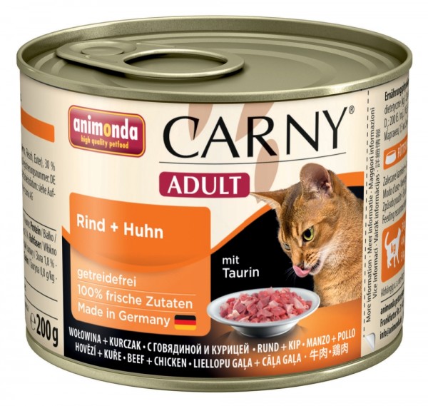 Animonda Carny Cat - Dose Adult Rind & Huhn 200g