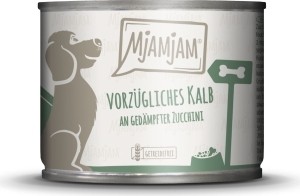 MjAMjAM - Hund vorzügliches Kalb an gedämpfter Zucchini 2
