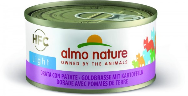 Almo Nature Katze - Light Goldbrasse mit Kartoffeln, Jelly - 70g Dose