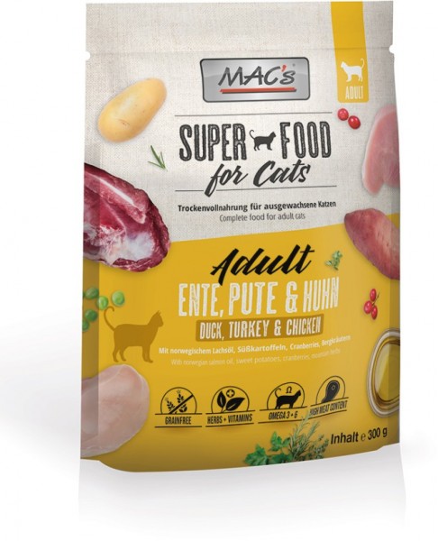 MACs Cat Adult Ente, Pute & Huhn - 300g Frischebeutel