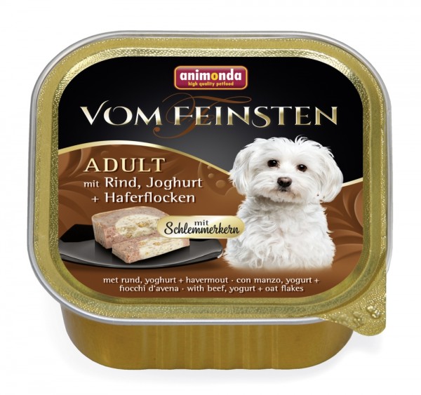 Animonda vom Feinsten Schlemmerkern mit Rind, Joghurt & Haferflocken - 150g Schale